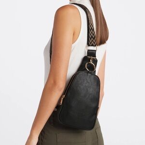 Moda Luxe Black Sling Backpack with Sleek Design- BRAND NEW!